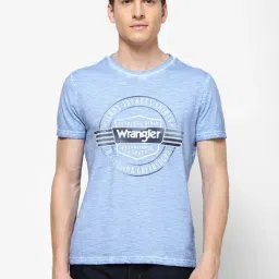 Wrangler Dull Blue Regular Fit Printed T-Shirt-picture-37