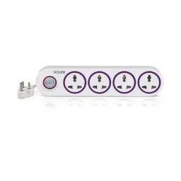 Ecolink 4 Way Extension Board/Cord with Multi Socket Spike Guard 6A (White)-picture-10