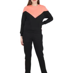 Monte Carlo Black & Peach Color-Block Tracksuit-image-64