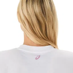Asics Women's Brilliant White Training Core Spiral Graphic Relaxed T-Shirt image 5