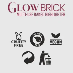 Half N Half Glow Brick Multi-Use Baked Highlighter, Luminousgold, 05 - 7.5 gm image 4