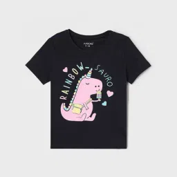 Juniors by Lifestyle Baby Girls Blue Regular Fit T-Shirt-image-99