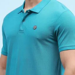 Cloak & Decker by Monte Carlo Aqua Blue Regular Fit Polo T-Shirt image 5