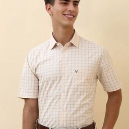 Allen Solly Men Geometric Printed Spread Collar Pure Cotton Formal Shirt-picture-20