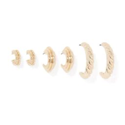 Forever New Gold Minimal Patricia Panel Multi Pack Hoop Earrings-picture-16
