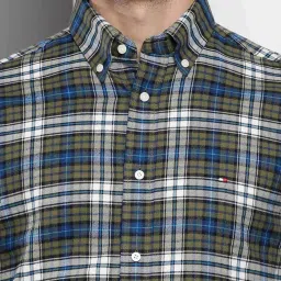Tommy Hilfiger Putting Green Cotton Regular Fit Checks Shirt image 5