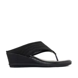 Khadim Women's Black Thong Wedges-picture-19