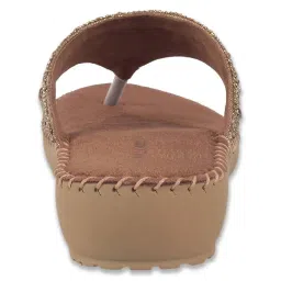 Walkway Women's Antic Gold Thong Wedges image 5