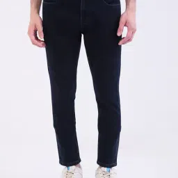 Spykar Dark Blue Cotton Slim Fit Jeans-picture-37