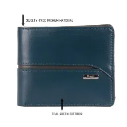 Baggit Triox Green PU Paneled Bi-Fold Wallet image 5