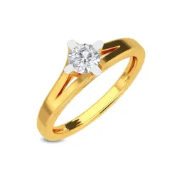Kisna Diamond & Gold Jewellery 0.33 CT Ophelia Solitaire 18k (750) Diamond & Gold Ring For Women-picture-10