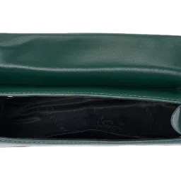 Forever Glam by Pantaloons Forest Green Medium Satchel Handbag image 5