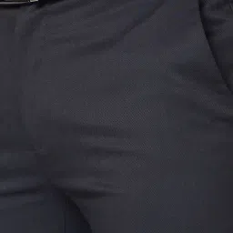 Raymond Grey Classic Fit Texture Trousers image 5