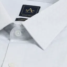 Arrow Blue Cotton Slim Fit Printed Shirt image 5