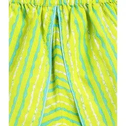 Campana Kids Turquoise & Lime Green Printed Full Sleeves Kurta with Dhoti image 5