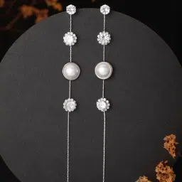 Aatmana Gold-Toned Contemporary Drop Earrings-picture-11
