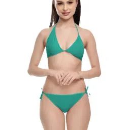 FIMS Green Plain Bra Panty Set-picture-18