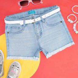 YU by Pantaloons Kids Blue Regular Fit Shorts-picture-40
