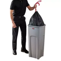 RUBBERMAID Untouchable 23gal Grey Polypropylene Waste Bin, FG356988GRAY-picture-11