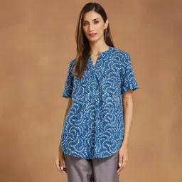 Fabindia Indigo Cotton Tunic-image-15