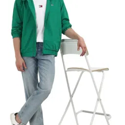 Tommy Hilfiger Green Nylon Solid Men Relaxed Fit Jacket image 2