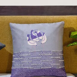 Mid July Home Grey & Purple Velvet Square Cushion Covers-image-92