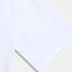 TOMMY HILFIGER Boys White Cotton Solid T-Shirt image 4