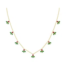 Joyalukkas 22k (916) Traditional Blossom Charm Gold Necklace For Women-picture-36