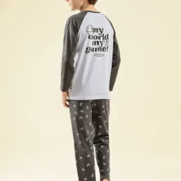 Lil Tomatoes Boys Blue Cotton Night Suit image 2