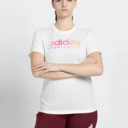 Adidas White W Lin Spw Gt T-Shirt-image-70