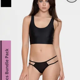 sweetflirt enterprises SweetFlirt Pack of 2 Criss-Cross Strap Hipster Thong Panty-picture-29