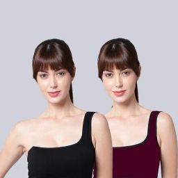 AROUSY Maroon & Black Cotton Bralette Bra - Pack Of 2-picture-43