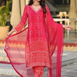 Altecia Women Ethnic Motifs Printed Regular Kurta with Salwar & With Dupatta-picture-31