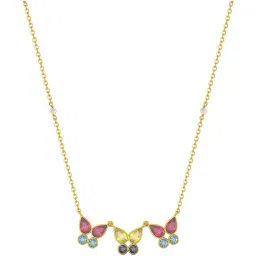 Joyalukkas 22k (916) Radiant Triple Butterfly Gold Necklace For Women-image-83