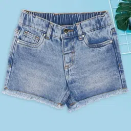 Pantaloons Junior Girls Medium Blue Shorts-image-87