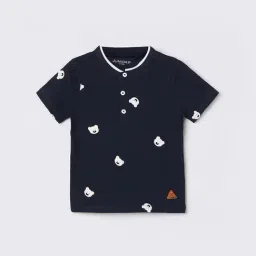 Juniors by Lifestyle Kids Navy Printed Regular Fit T-Shirt-picture-13
