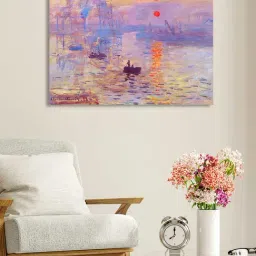 Art Street Impression Sunrise Printed Violet Engineered Wood Wall Art-picture-26