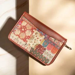 ZOUK Kutch Gamthi Multicolor Printed Zip Around Wallet for Women-picture-39