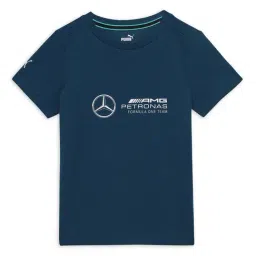 Puma Kids MAPF1 Ocean Blue Cotton Printed T-Shirt-image-2