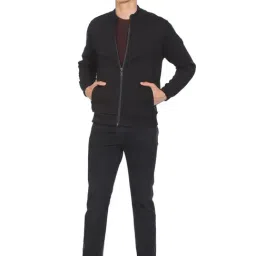 Arrow Newyork Black Cotton Regular Fit Sweatshirt image 5