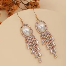 Aatmana Rose Gold Circular Dangler Earrings-picture-40