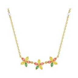 Joyalukkas 22k (916) Delicate Bloom Charm Gold Necklace For Women-image-23