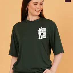 Parona Women Pack of 2 Typography Printed Round Neck T-shirts-picture-23