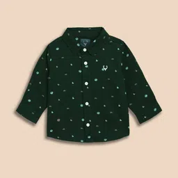 Allen Solly Junior Boys Conversational Printed Spread Collar Pure Cotton Casual Shirt-picture-10