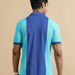 ECOLINE Clothing Men Antimicrobial Colourblocked Polo Collar T-shirt image 4