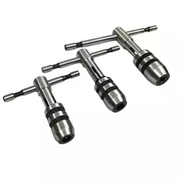 Buyohlic International T Handle Tap Wrench Set with Solid Collet Jaws Opening Size 1.59 to 3.97 mm, 3.18 to 6.35 mm, 6.35 to 12.7 mm, VC-6BUV-Q76C (Set of 3)-picture-17