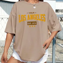 Moda Rapido Women Typography Printed T-shirt-image-92