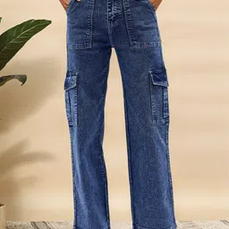 Mast & Harbour Women Straight Fit High-Rise Stretchable Jeans-picture-38