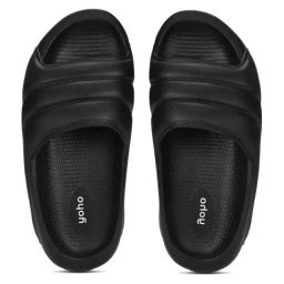 Yoho Women's Dolphy Classic Black Slides-picture-1
