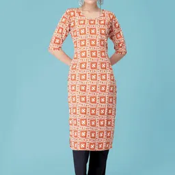 Ethnic basket Women Multicoloured Poly Crepe Kurta Sets-picture-13